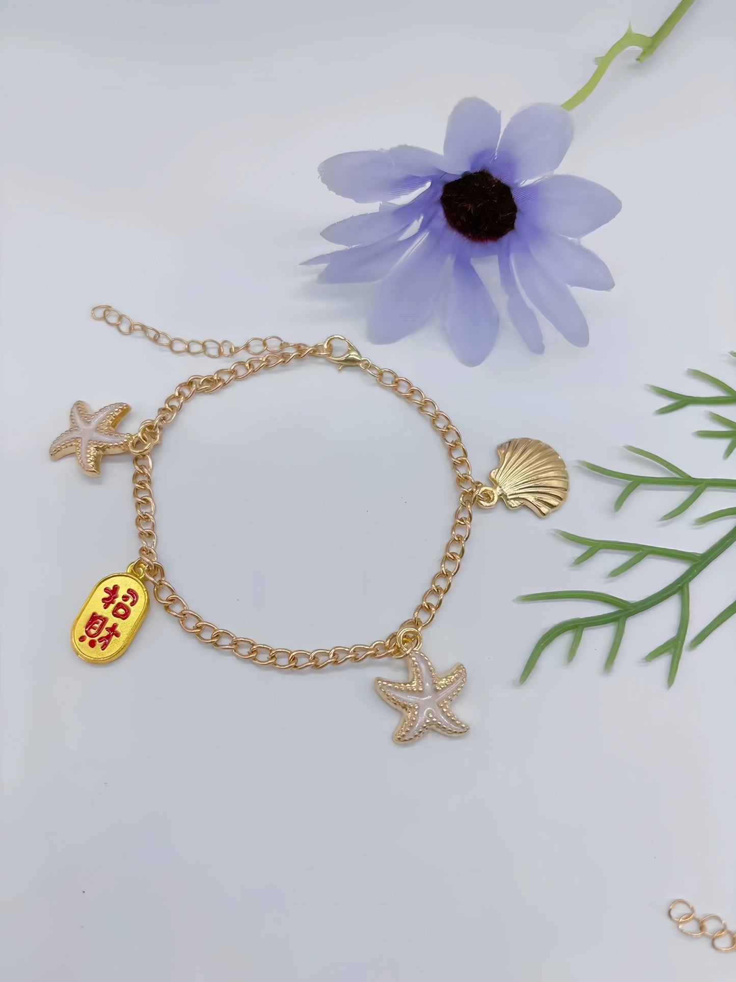 Fashion Retro Summer Hot Sale Silver Charm Two wear Sparkly Unlimited 8-Figure Anklet Bracelet Two Sparkly Foot Jewelry