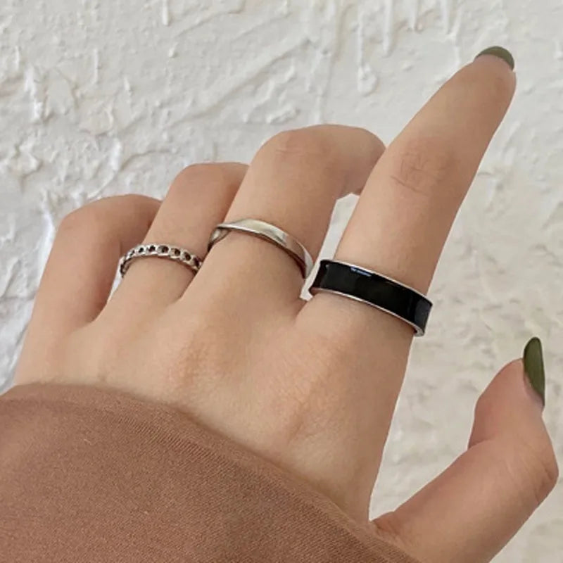 Silver Color Crystal Rings Set for Women, Cubic Zirconia Moon Arrow Flower Heart Finger Wedding Rings, Female Fashion Jewelry