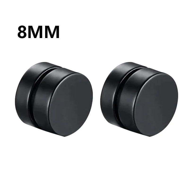 1Pair Fashion Magnetic Clip Ear Stud Non Piercing Earrings Fake Earrings Gift for Men Women Jewelry