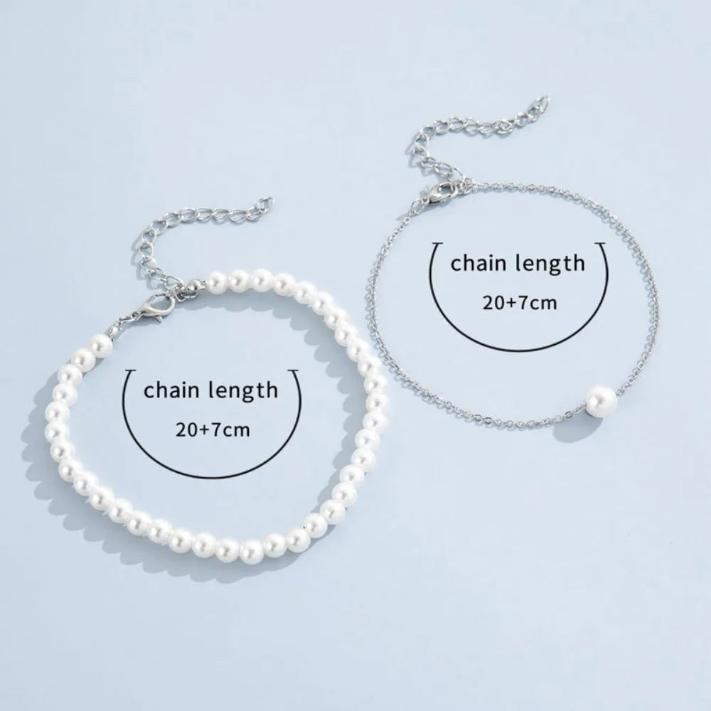 Female Heart  Anklets Bracelet Sandals Foot Jewelry Leg New Anklets on Foot Bracelets for Women Leg Chain Jewelry Accessories