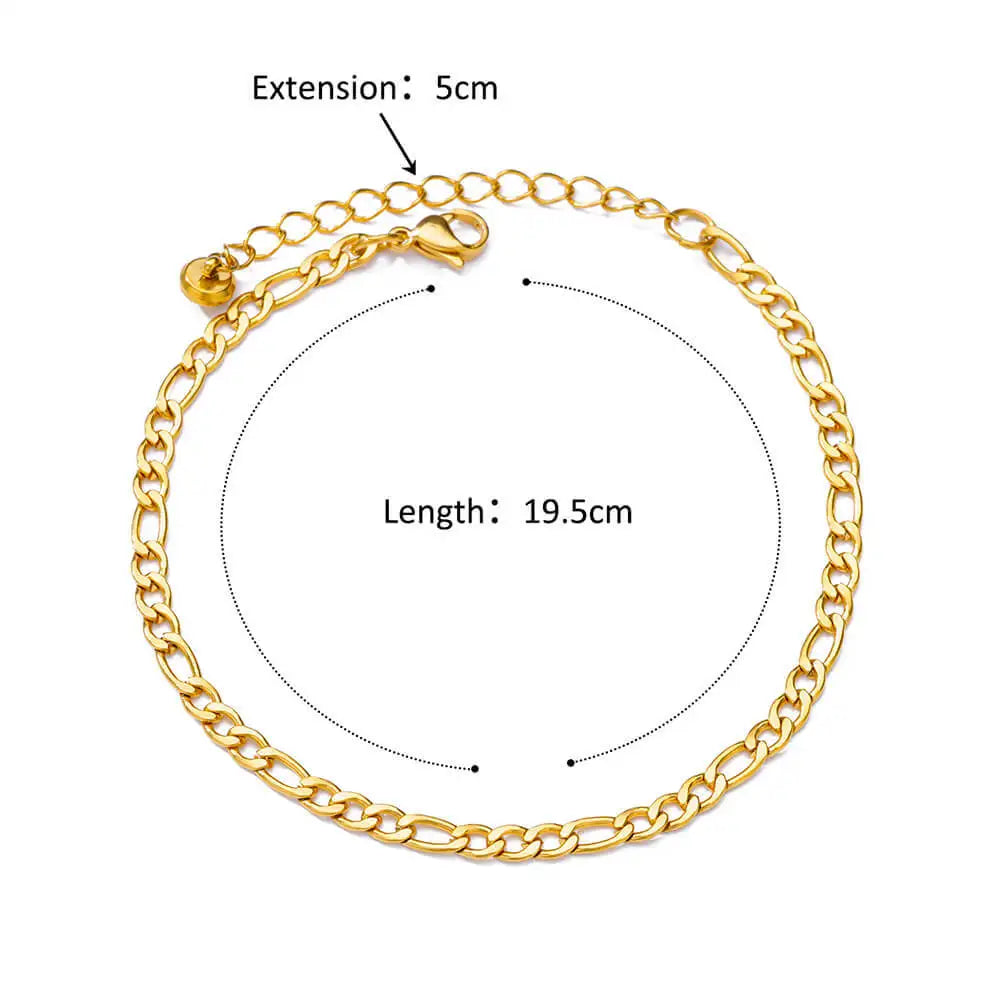 Vintage Anklets for Women Stainless Steel Beads Chain Anklet Leg Bracelets Bodychain Summer Beach Jewelry Accessories Gifts