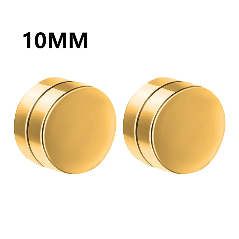 1Pair Fashion Magnetic Clip Ear Stud Non Piercing Earrings Fake Earrings Gift for Men Women Jewelry