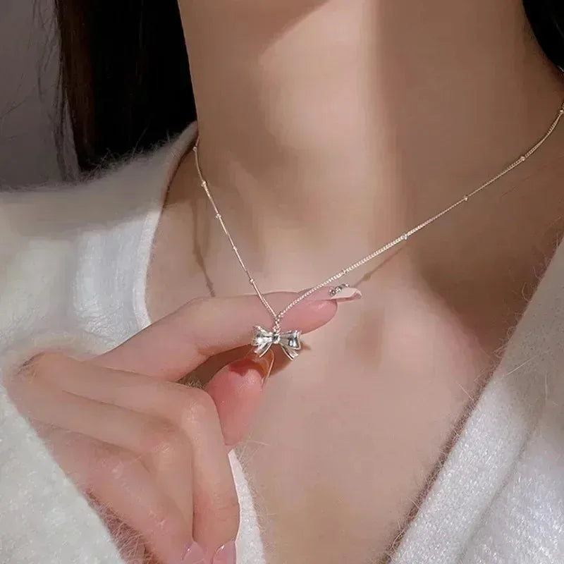 2025 New Women's Pearl Necklace Kpop Gold Color Beads Pendant Necklaces Goth Double Layer Chain Choker for Women Fashion Jewelry