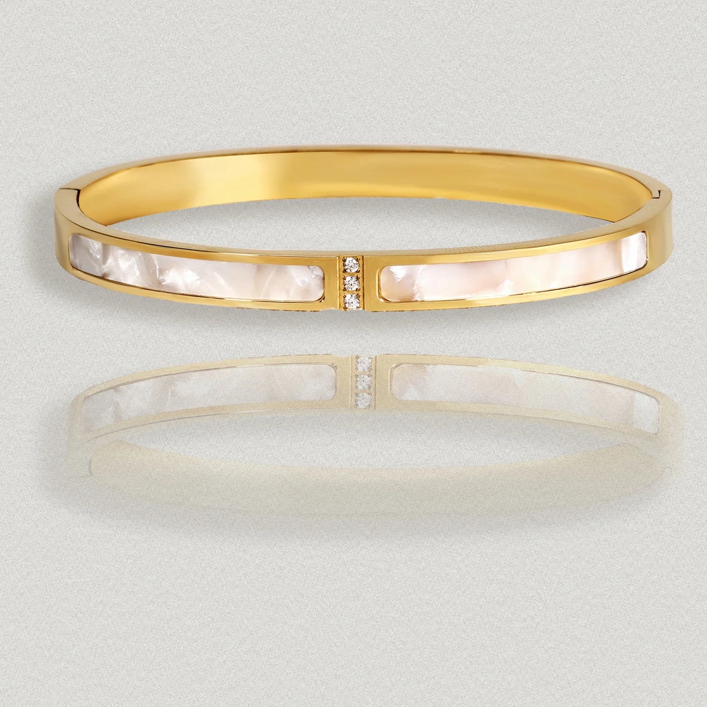 Titanium Steel Gold Silver Color Bangles for Women Girls Trend Waterproof Jewelry Luxury Sparkling Zircon Bracelet Bangle