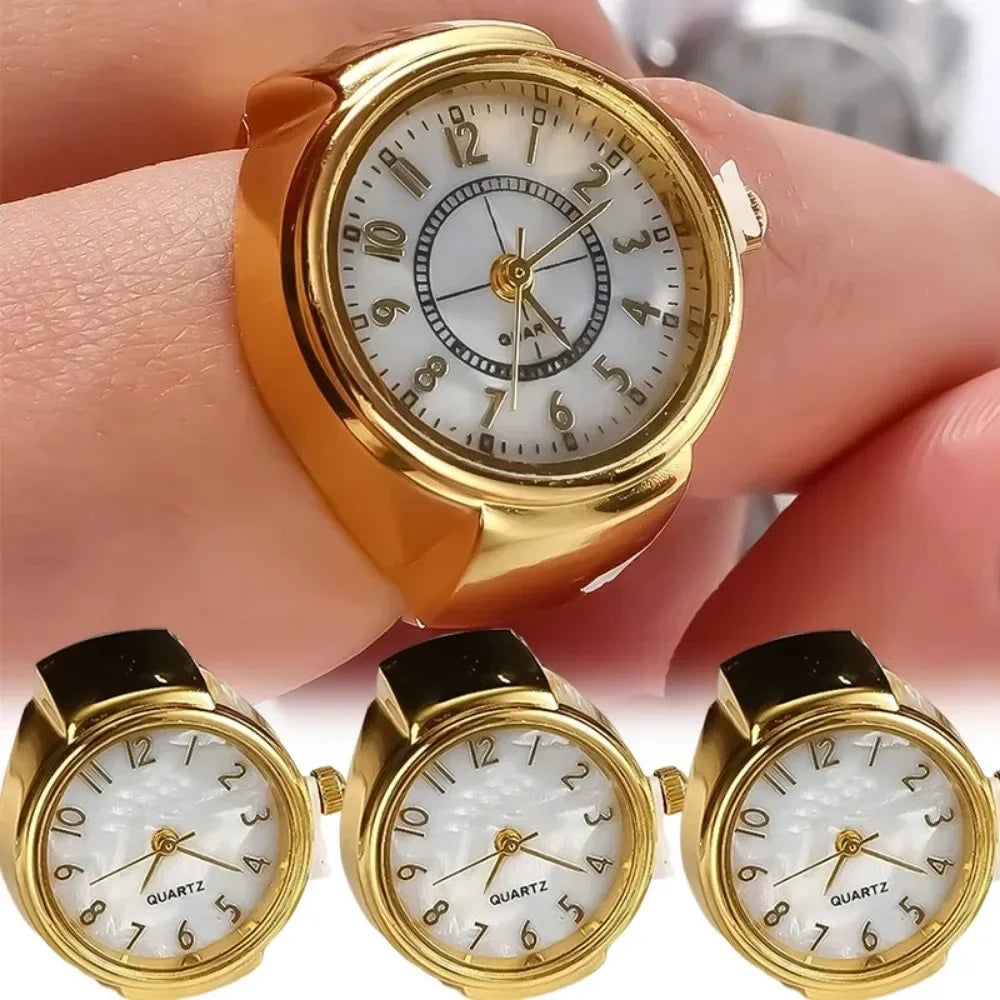 Fashion Rings Finger Watches Fashion Party Quartz Watches Unisex Couple Rings Jewelry Gift Real